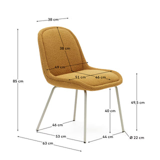 Aimee Dining Chair - White Leg/ 4  Colours