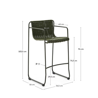Maurice Alfresco Bar Stool - 75cm